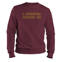 Load image into Gallery viewer, Survived Order 66 Crewneck Sweatshirt  maroon color
