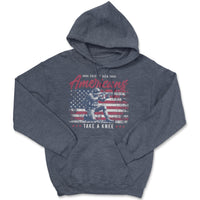 Load image into Gallery viewer, Kneel MILITARY PATRIOTIC Hoodie | Heather navy
