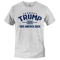 Load image into Gallery viewer, Take America Back Trump T-shirt Athletic Heather color
