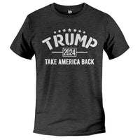 Load image into Gallery viewer, Take America Back Trump T-shirt black heather color
