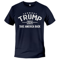 Load image into Gallery viewer, Take America Back Trump T-shirt navy color
