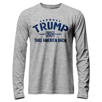 Load image into Gallery viewer, Take America Back Trump Long Sleeve Shirt Athletic Heather color
