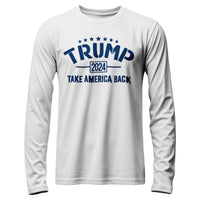 Load image into Gallery viewer, Take America Back Trump Long Sleeve Shirt white color
