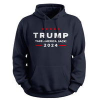 Load image into Gallery viewer, Trump Take America Back 2024 Hoodie navy color
