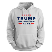 Load image into Gallery viewer, Trump Take America Back 2024 Hoodie white color
