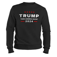 Load image into Gallery viewer, Trump Take America Back 2024 Crewneck Sweatshirt black color
