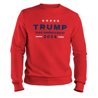 Load image into Gallery viewer, Trump Take America Back 2024 Crewneck Sweatshirt red color
