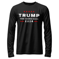Load image into Gallery viewer, Trump Take America Back 2024 Long Sleeve Shirt black color
