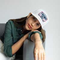 Load image into Gallery viewer, Trump 2024 trucker hat model 

