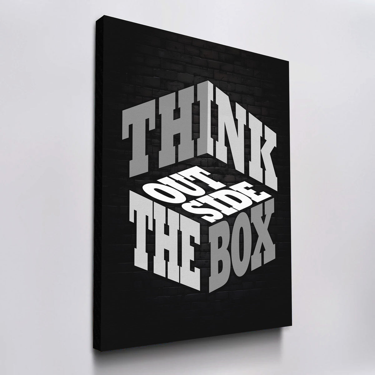 Think Outside the Box Vertical Canvas Wall Art