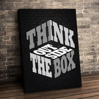 Load image into Gallery viewer, Think Outside the Box Vertical Canvas Wall Art
