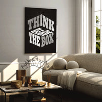 Load image into Gallery viewer, Think Outside the Box Vertical Canvas Wall Art
