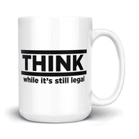 Load image into Gallery viewer, Think Mug 15oz white color
