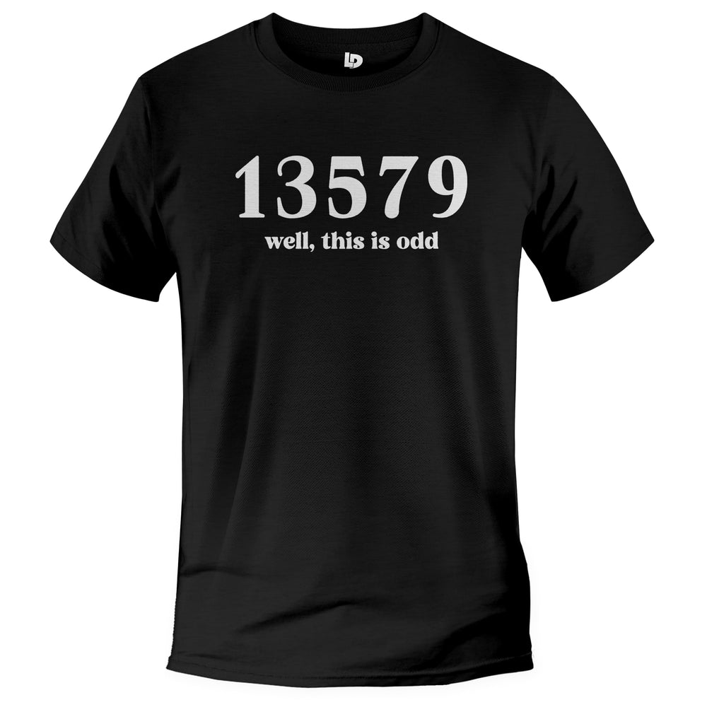 this is odd 13579 joke tee black