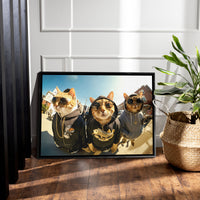 Load image into Gallery viewer, Thug Cats Framed Canvas Horizontal Wall Art
