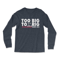 Load image into Gallery viewer, Too Big to Rig Long Sleeve Shirt | Heather Navy
