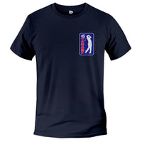 Load image into Gallery viewer, tour legacy donald trump golf theme tshirt navy
