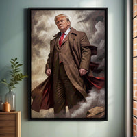 Load image into Gallery viewer, Triumph President Donald Trump Vertical Framed Canvas Wall Art

