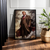 Load image into Gallery viewer, Triumph President Donald Trump Vertical Framed Canvas Wall Art
