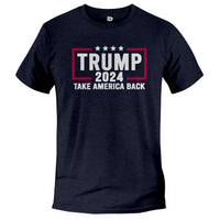 Load image into Gallery viewer, Trump 2024 T-shirt heather navy color
