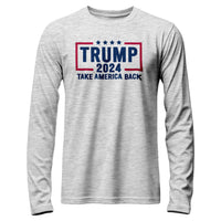 Load image into Gallery viewer, Trump 2024 Long Sleeve Shirt Athletic Heather color
