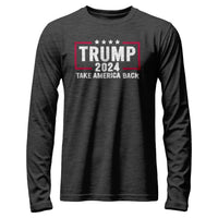 Load image into Gallery viewer, Trump 2024 Long Sleeve Shirt dark grey heather color
