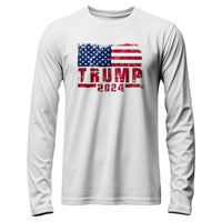 Load image into Gallery viewer, United for Trump 2024 Long Sleeve T-Shirt white color
