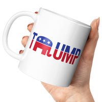 Load image into Gallery viewer, Trump Elephant Mug 11oz white color

