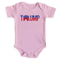 Load image into Gallery viewer, Trump Elephant Baby Onesie pink colot
