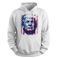 Load image into Gallery viewer, Donald Trump Flag Hoodie white color
