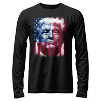 Load image into Gallery viewer, Donald Tru mp Flag Longsleeve Shirt black color
