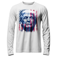 Load image into Gallery viewer, Donald Tru mp Flag Longsleeve Shirt white color
