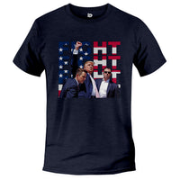 Load image into Gallery viewer, Fight Trump T-shirt heather navy color
