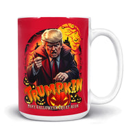 Load image into Gallery viewer, Trumpkin Mug 15oz dark red color
