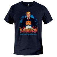 Load image into Gallery viewer, Trumpkin 2 T shirt heather navy color
