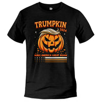 Load image into Gallery viewer, Trumpkin 2024 T shirt black heather color
