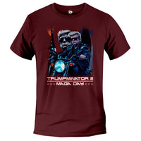 Load image into Gallery viewer, Trumpminator T shirt maroon color

