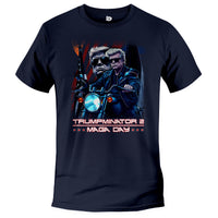 Load image into Gallery viewer, Trumpminator T shirt navy color
