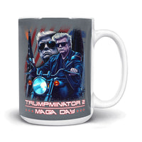 Load image into Gallery viewer, Trumpminator Mug 15oz dark grey color
