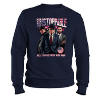 Load image into Gallery viewer, Unstoppable Donald trump Sweatshirt navy color
