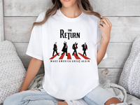 Load image into Gallery viewer, Donald Trump The Return Bootleg T-Shirt white color

