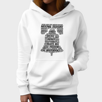 Load image into Gallery viewer, WORDS OF LIBERTY HOODIE FEMALE MDOEL
