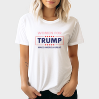 Load image into Gallery viewer, Women for trump white t-shirt
