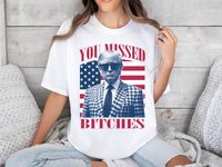 Load image into Gallery viewer, Missed Trump Bootleg T-shirt white color
