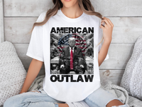 Load image into Gallery viewer, American Outlaw Bootleg T-shirt white color
