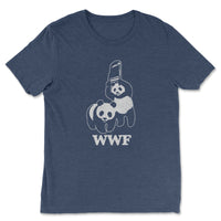 Load image into Gallery viewer, WWF Panda Premium Triblend Fun T-Shirt | Navy color
