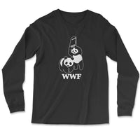 Load image into Gallery viewer, WWF Panda Long Sleeve Shirt, wwf and animal lover tshirt | Black color
