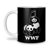 Load image into Gallery viewer, WWF Panda Fun wrestling Mug | Black Color
