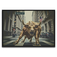 Load image into Gallery viewer, Wall St Bullish Horizontal Framed Canvas Wall Art
