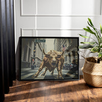 Load image into Gallery viewer, Wall St Bullish Horizontal Framed Canvas Wall Art
